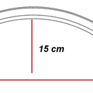 Bestel Nu Fermavetro 1/4 di cerchio curva sagoma D interna in Baia 750 20515 int